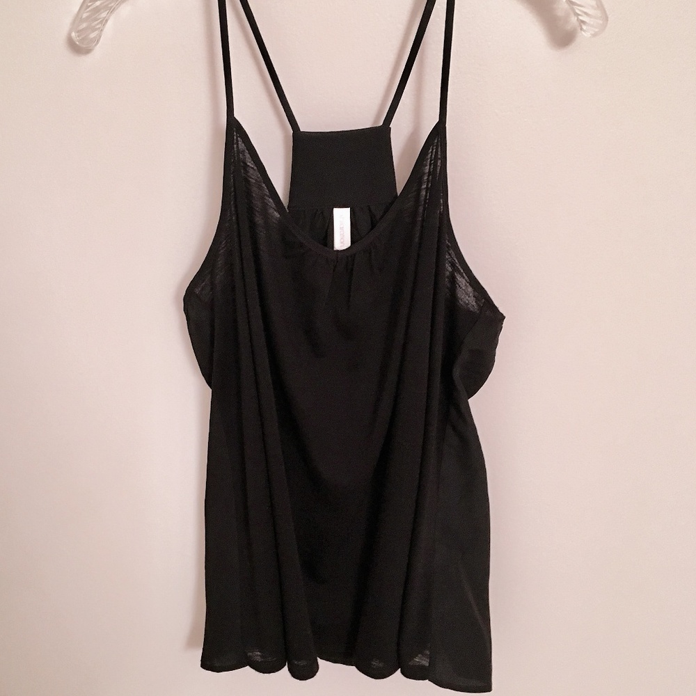 Black Racer-Back Tank Top